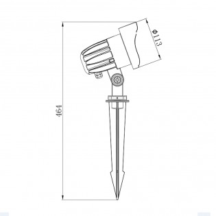 LED-Strahler mit Cobra-Pfosten (12 W)