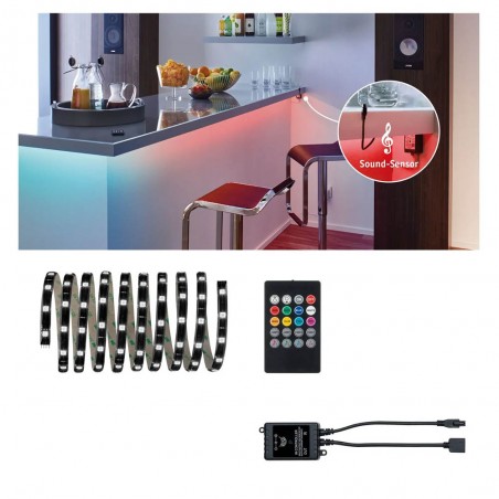 LED RGB Strip 3 metres with sound sensor (17,8W)