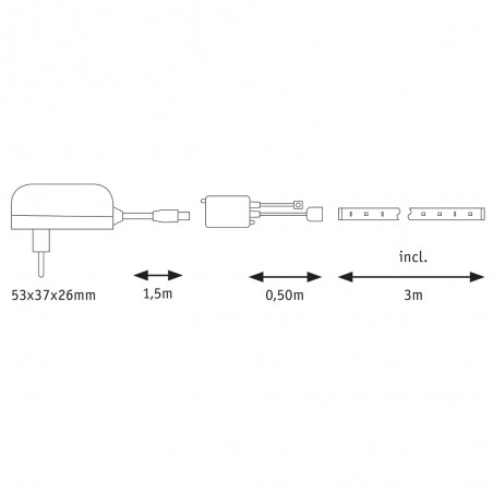 RGB-LED-Streifen 3 Meter mit Tonsensor (17,8W)