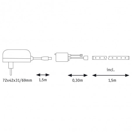 LED Strip 1,5 metres FlexLED 3D RGB (11W)