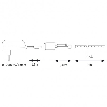 LED-Streifen 3 Meter FlexLED 3D RGB (19W)