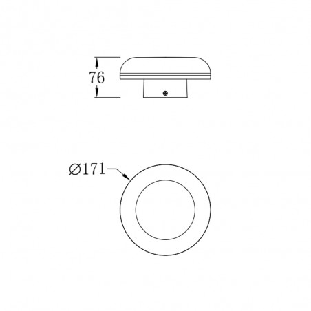 Outdoor LED Wall Lamp Ova Round (6W)