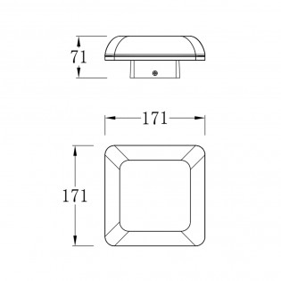 Ova Square LED-Wandleuchte für den Außenbereich (6W)