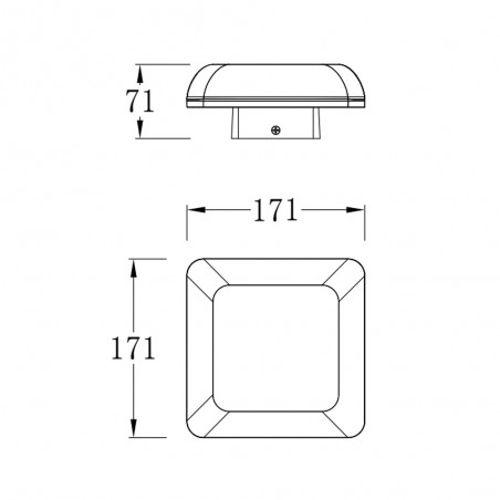 Ova Square LED-Wandleuchte für den Außenbereich (6W)