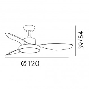 LED Ceiling Fan Hayate CCT (48W)