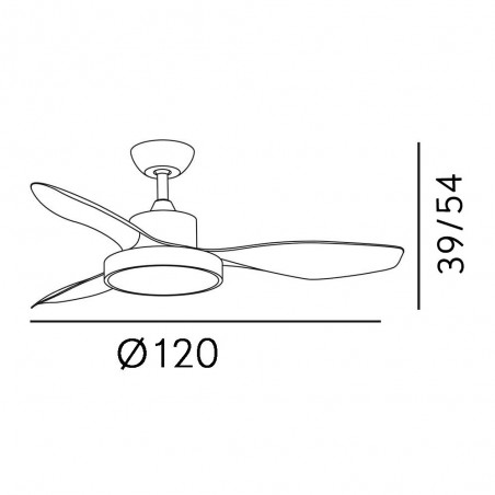 LED Ceiling Fan Hayate CCT (48W)