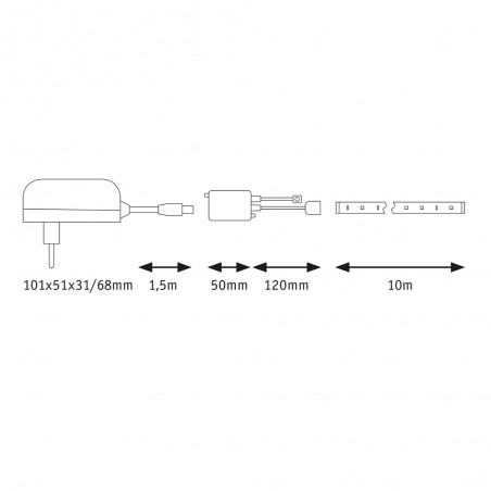 LED-Streifen 10 Meter SimpLED Basic Set RGB (28W)