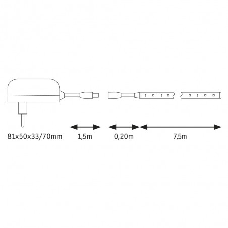 LED-Streifen 7,5 Meter SimpLED Basic Set 3000ºK (20W)