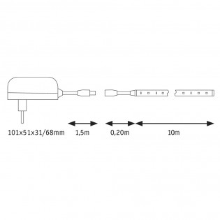 LED-Streifen 10 Meter SimpLED Basic Set 6500ºK (22W)