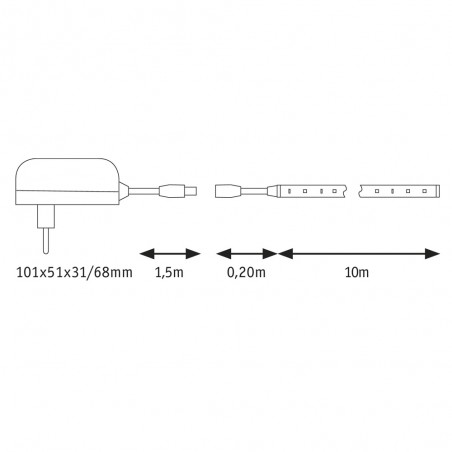 LED-Streifen 10 Meter SimpLED Basic Set 6500ºK (22W)