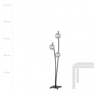 Floor Lamp Helmet Graphite (3 lights)