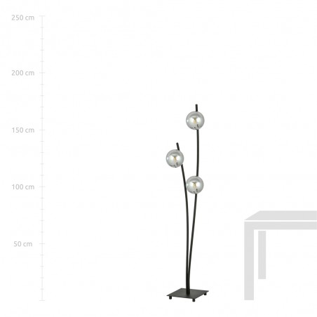 Floor Lamp Helmet Graphite (3 lights)