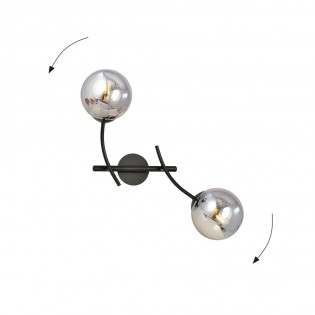 Wall Lamp Helmet Graphite (2 lights)