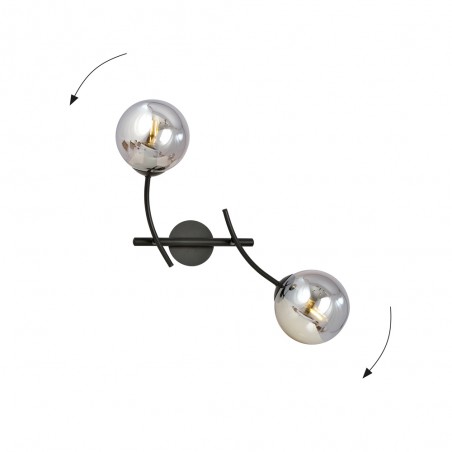Wall Lamp Helmet Graphite (2 lights)