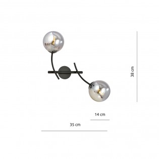 Wall Lamp Helmet Graphite (2 lights)