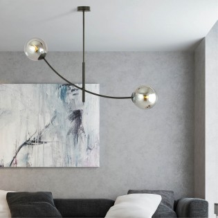 Ceiling Lamp Helmet Graphite (2 lights)