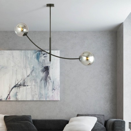 Ceiling Lamp Helmet Graphite (2 lights)