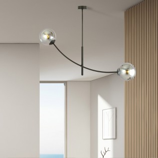 Ceiling Lamp Helmet Graphite (2 lights)