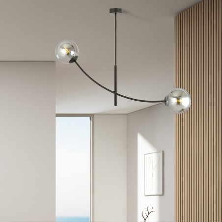 Ceiling Lamp Helmet Graphite (2 lights)