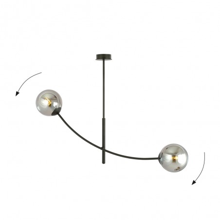 Ceiling Lamp Helmet Graphite (2 lights)