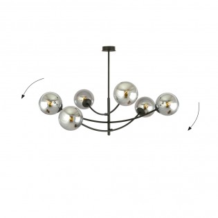 Chandelier Helmet Graphite (6 lights)