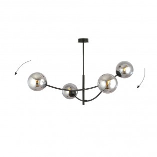 Ceiling Lamp Helmet Graphite (4 lights)