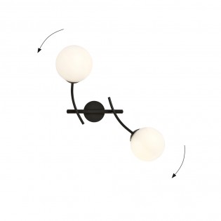 Wall Lamp Helmet Opal (2 lights)