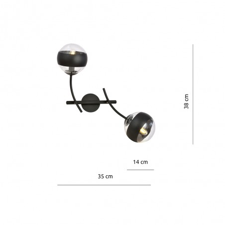 Wall Lamp Helmet (2 lights)