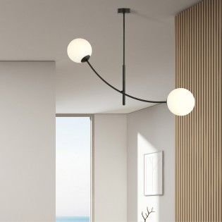 Ceiling Lamp Helmet Opal (2 lights)