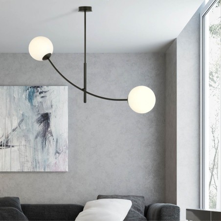 Ceiling Lamp Helmet Opal (2 lights)