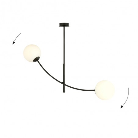 Ceiling Lamp Helmet Opal (2 lights)