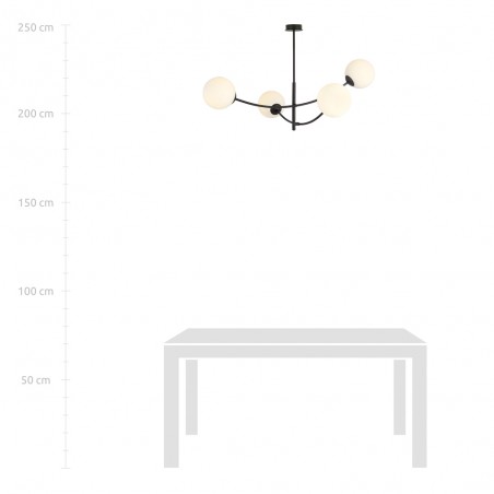 Ceiling Lamp Helmet Opal (4 lights)