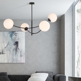 Ceiling Lamp Helmet Opal (4 lights)