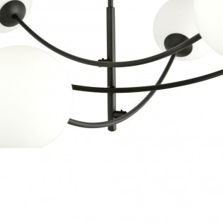 Helm-Opal-Kronleuchter (6 Lichter)