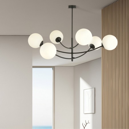 Chandelier Helmet Opal (6 lights)