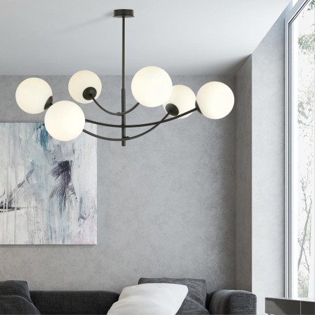 Chandelier Helmet Opal (6 lights)