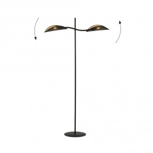 Floor Lamp Flik Black (2 lights)