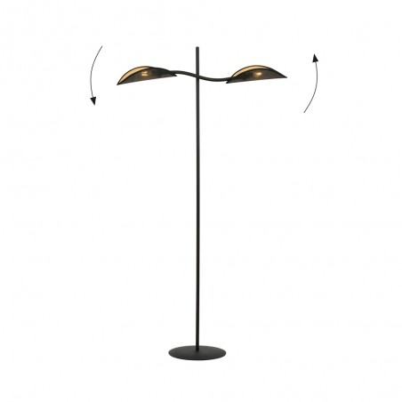 Floor Lamp Flik Black (2 lights)