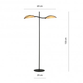Flik Stehleuchte Rattan (2 Leuchten)