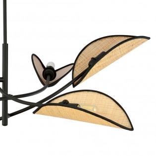 Flik Rattan-Kronleuchter (6 Lichter)