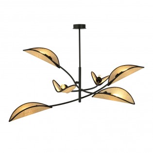 Flik Rattan-Kronleuchter (6 Lichter)