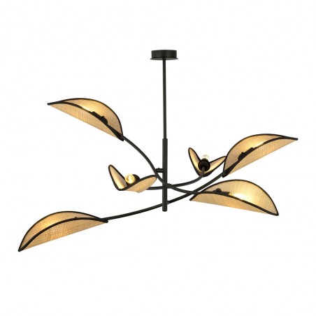 Flik Rattan-Kronleuchter (6 Lichter)