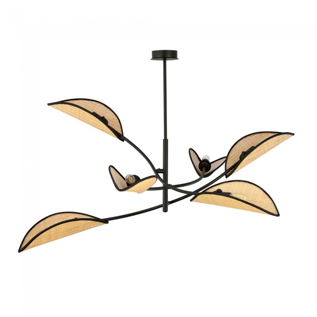 Flik Rattan-Kronleuchter (6 Lichter)