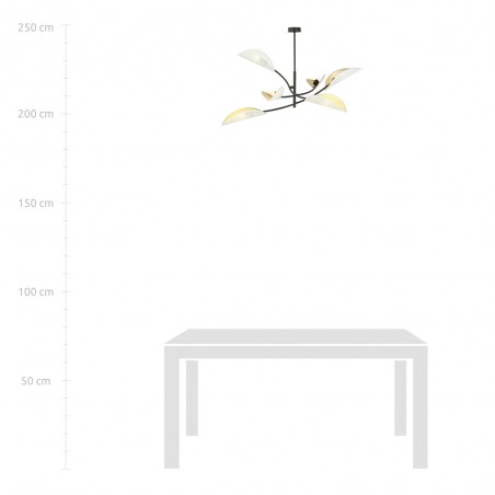 Lámpara de araña Flik Blanco (6 luces)
