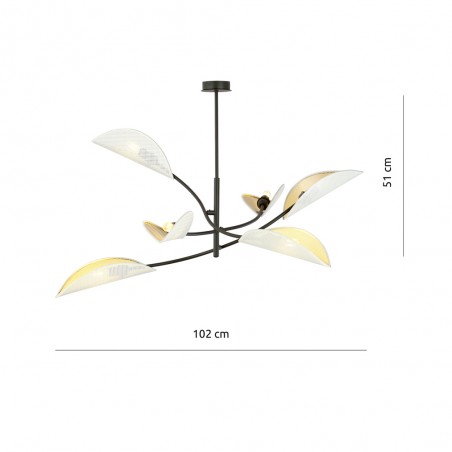 Chandelier Flik White (6 lights)