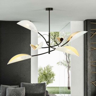 Lámpara de araña Flik Blanco (6 luces)