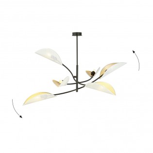 Lámpara de araña Flik Blanco (6 luces)