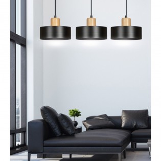 Pendant Track Lamp Torino Black (3 lights)