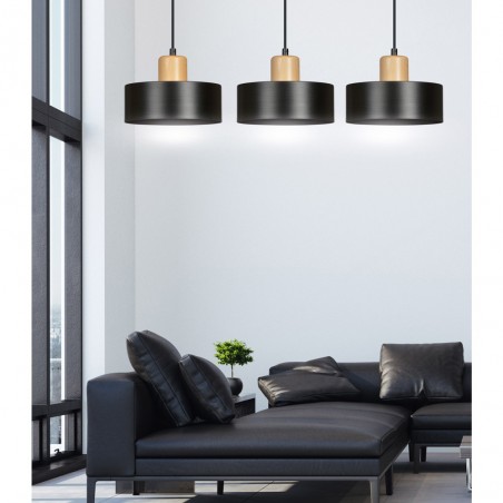 Pendant Track Lamp Torino Black (3 lights)