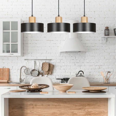Pendant Track Lamp Torino Black (3 lights)